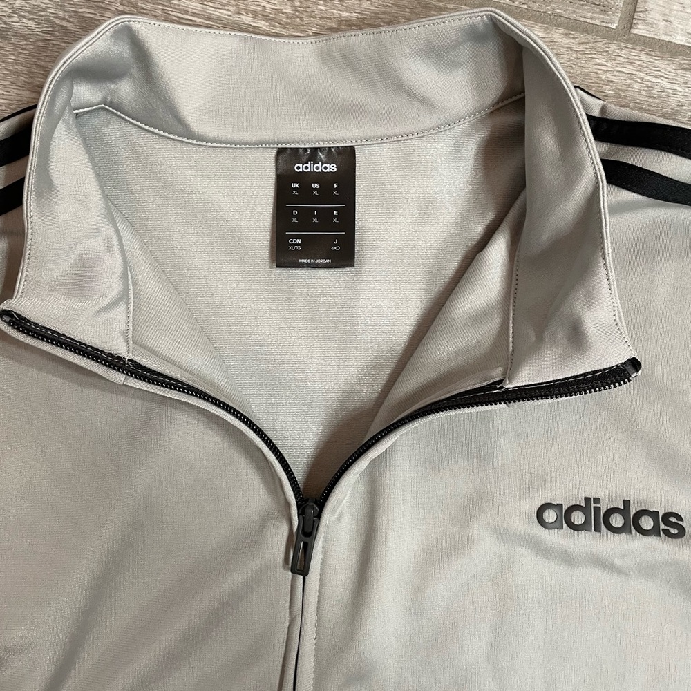 Adidas Grey Full Zip Sweatshirt